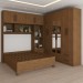 Guarda-Roupa Casal Modulado com Cama Paradise 10 Portas com Espelho 6 gavetas freijó - Panorama Móveis