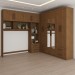 Guarda-Roupa Casal Modulado com Cama Paradise 10 Portas com Espelho 6 gavetas freijó - Panorama Móveis