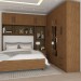 Guarda-Roupa Casal Modulado com Cama Paradise 10 Portas com Espelho 6 gavetas freijó - Panorama Móveis