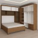 Guarda-Roupa Casal Modulado com Cama Paradise 10 Portas com Espelho 6 gavetas freijó - Panorama Móveis