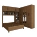 Guarda-Roupa Casal Modulado com Cama Paradise 10 Portas com Espelho 6 gavetas freijó - Panorama Móveis
