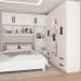 Guarda-Roupa Casal Modulado com Cama Paradise 10 Portas com Espelho 6 gavetas branco - Panorama Móveis