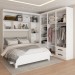Guarda-Roupa Casal Modulado com Cama Paradise 10 Portas com Espelho 6 gavetas branco - Panorama Móveis
