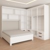 Guarda-Roupa Casal Modulado com Cama Paradise 10 Portas com Espelho 6 gavetas branco - Panorama Móveis