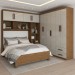 Guarda-Roupa Casal Modulado com Cama Paradise 10 Portas 6 gavetas freijó/Off White - Panorama Móveis