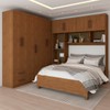 Guarda-Roupa Casal Modulado com Cama Paradise 10  Portas 6 gavetas freijó - Panorama Móveis