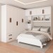 Guarda-Roupa Casal Modulado com Cama Paradise 10 Portas 6 gavetas branco - Panorama Móveis