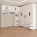 Guarda-Roupa Casal Modulado com Cama Paradise 10 Portas 6 gavetas branco - Panorama Móveis