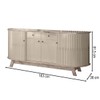 Balcão Buffet Mônaco 4 Portas 2 Gavetas Calacata/Off White - Madetec