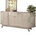 Balcão Buffet Mônaco 4 Portas 2 Gavetas Calacata/Off White - Madetec