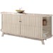 Balcão Buffet Mônaco 4 Portas 2 Gavetas Calacata/Off White - Madetec