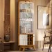 Cristaleira Marina 4 Portas Naturale/Off White - Madetec