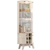 Cristaleira Marina 4 Portas Calacata/Off White - Madetec