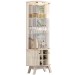 Cristaleira Marina 4 Portas Calacata/Off White - Madetec