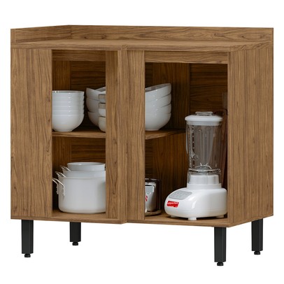 Balcão de Cozinha Toscana 100% Mdf 1 Porta Freijó/Jade - Mx Móveis