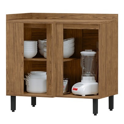 Balcão de Cozinha Toscana 100% Mdf 1 Porta Freijó - Mx Móveis