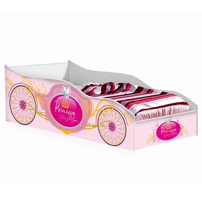 Cama Infantil Carruagem Rosa 1120 - Gabrielli Móveis