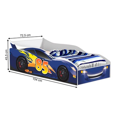 Cama Infantil Carro Blue 1106 - Gabrielli Móveis