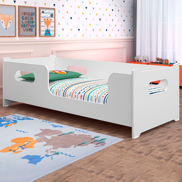 Cama Infantil Montessoriana Encanto Branco - Gabrielli Móveis