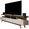 Rack para TV Até 72 Polegadas Porto Belo 3 Gavetas Off White/Freijo - Pnr Móveis