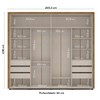 Guarda Roupa Casal Coimbra 2 Portas 6 Gavetas Freijó/Off White - Politorno Móveis