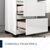 Mesa de Cabeceira Coimbra 3 Gavetas Branco - Politorno Móveis