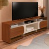 Rack para TV Até 86 Polegadas Seleto 2 Portas Cedro/Off White - Pnr Móveis