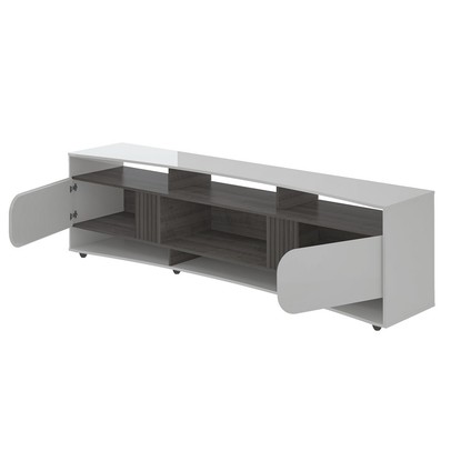 Rack para TV Até 86 Polegadas Seleto 2 Portas Off White/Pinho - Pnr Móveis