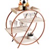 Bar Adega Luxo 3 Prateleiras Pérola/Bronze 4009 - Jb Bechara