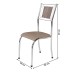 Kit 2 Cadeiras Belize Cromado/Bege 11423 - Wj Design