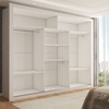Guarda-Roupa Casal Melissa 3 Portas com Espelho Branco - Panorama Móveis