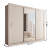 Guarda-Roupa Casal Melissa 3 Portas com Espelho Branco - Panorama Móveis