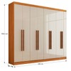 Guarda-Roupa Casal Ele e Ela 8 Portas 8 Prateleiras Cinamomo/Off White - Panorama Móveis