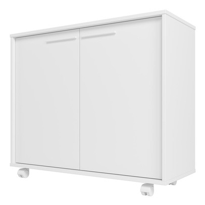 Armário de Cozinha 2 Portas 2 Prateleiras Branco 214 - Pnr Móveis