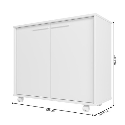 Armário Multiuso 2 Portas 2 Prateleiras Branco 314 - Pnr Móveis