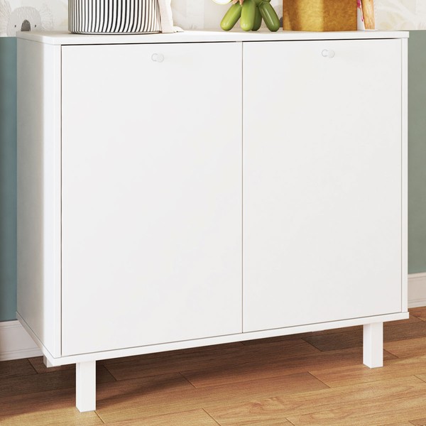 Armário Multiuso 2 Portas 2 Prateleiras Branco 316 - Pnr Móveis