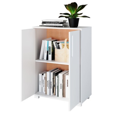 Armário para Escritório 2 Portas 1 Prateleira Branco 228 - Pnr Móveis