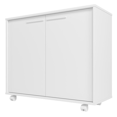 Armário para Escritório 2 Portas 2 Prateleiras Branco 414 - Pnr Móveis