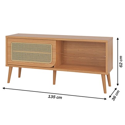 Rack para TV Até 55 Polegadas 1 Porta Freijó Tb312 Jj - Dalla Costa