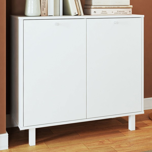 Armário para Escritório 2 Portas 2 Prateleiras Branco 516 - Pnr Móveis