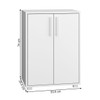 Armário de Cozinha 2 Portas 1 Prateleira Branco 328 - Pnr Móveis