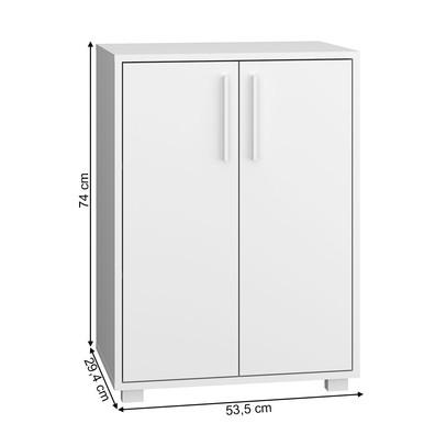 Armário de Cozinha 2 Portas 1 Prateleira Branco 328 - Pnr Móveis