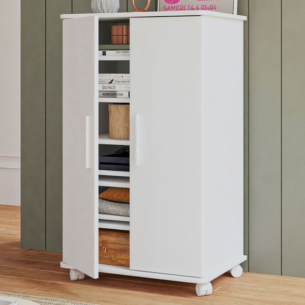 Armário para Escritório 2 Portas Branco 208 - Pnr Móveis