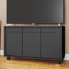 Rack para TV Até 40 Polegadas 3 Portas Preto 370 - Pnr Móveis