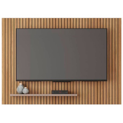 Painel para TV Até 70 Polegadas com Ripado 3d Aegon Buriti/Fendi - Caemmun