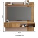 Painel para TV Até 65 Polegadas 1 Porta Ripado Jade Buriti/Fendi - Caemmun