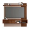 Painel para TV Até 65 Polegadas 1 Porta Ripado Jade Fendi/Havana - Caemmun