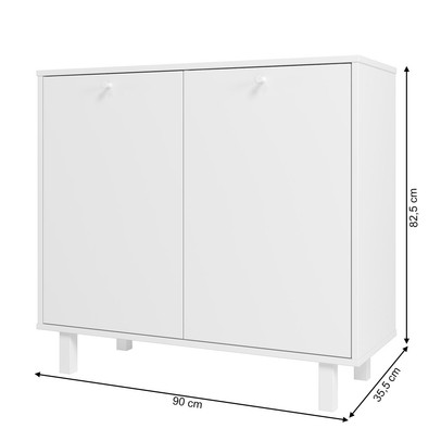 Armário Multiuso 2 Portas Branco 616 - Pnr Móveis