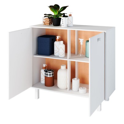 Armário Multiuso 2 Portas Branco 616 - Pnr Móveis