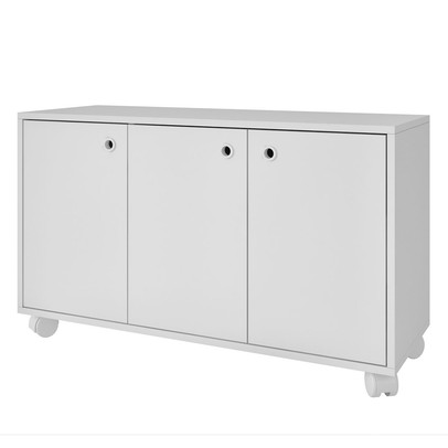 Rack para TV Até 40 Polegadas 3 Portas Branco 725 - Pnr Móveis